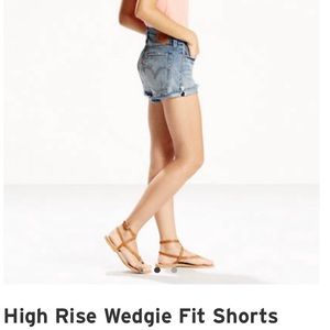 {Levi’s} High Rise Wedgie Cut Off Jean Short